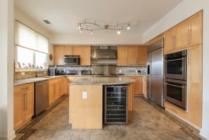 spacious kitchen in Port Liberte townhome
